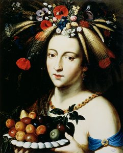Ceres, bogini Obfitości, XVII wiek (olej na miedzi)